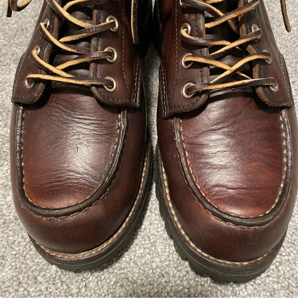 Red Wing 8138 Men's 6-Inch Boot in Briar Oil Slick Leather Moc tow boots - Picture 5 of 6